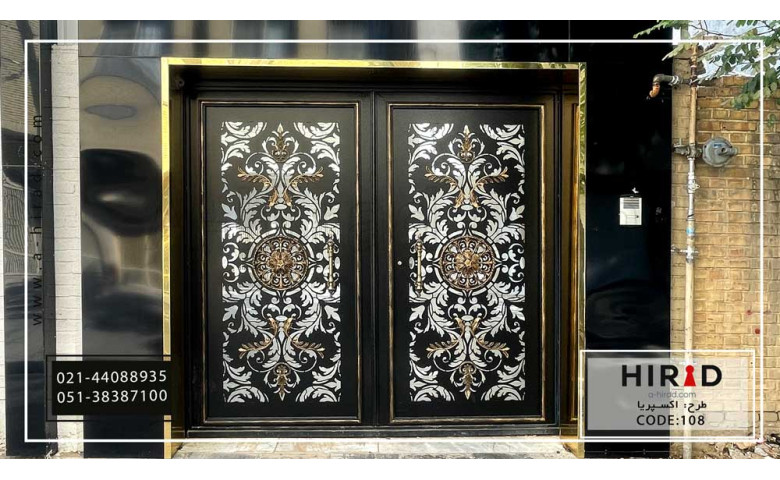 درب فلزی CNC دو لنگه طرح اکسپریا کد20108 هیراد